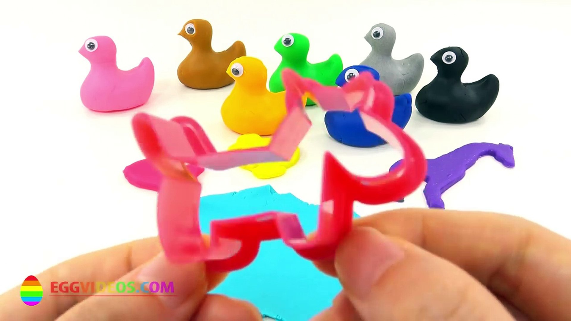 Play & Learn Colours with Playdough Ducks Clay Modelling Fun for Kids Zoo  Animals Molds - video Dailymotion