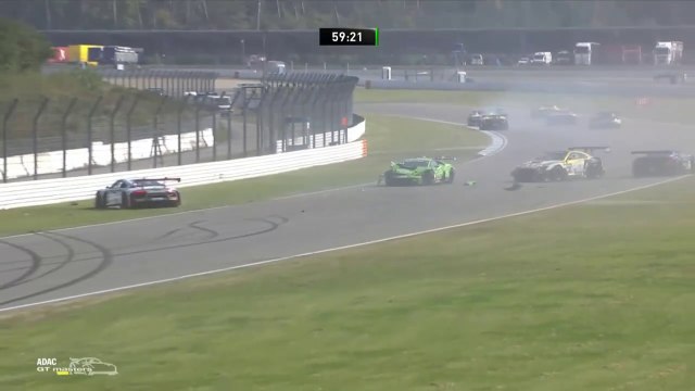 Adac Gt Masters Hockenheim 2017 Race 1 Start Huge Crash