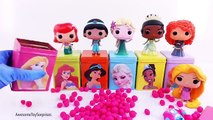 Disney Princess Frozen DIY Cubeez Play-Doh Surprise Eggs Dippin Dots Candy Jelly Beans Learn Colors!