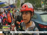 México: voluntarios ciclistas ayudan a transportar ayuda en la #CDMX