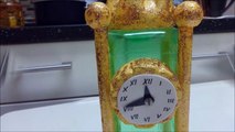 Plastic Bottle Crafts: How to Make a Table Clock Model DIY Recycled Bottles Crafts Ideas