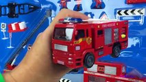 FAST LANE EMERGENCY VEHICLE SET FIRE TRUCK FIRE ENGINE FIREMEN TOW TRUCK FIRE DEPARTMENT - UNBOXING