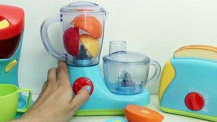 Cooking Playset Just Like Home Kitchen Appliance Set Toaster, Blender, Mixer & Coffee Machine