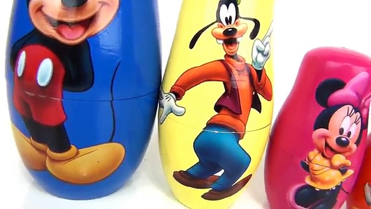 Disney MICKEY MOUSE Clubhouse Friends, Nesting dolls, Stacking Cups, Learn Colors Toys / TUYC