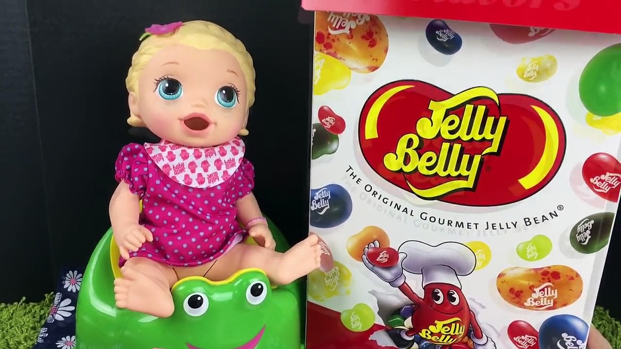 Potty Training our Baby Alive Super Snackin Lily Doll with Jelly Belly Beans