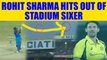 India vs Australia 3rd ODI: Rohit Sharma sends ball flying outside the Holkar Stadium |Oneindia News