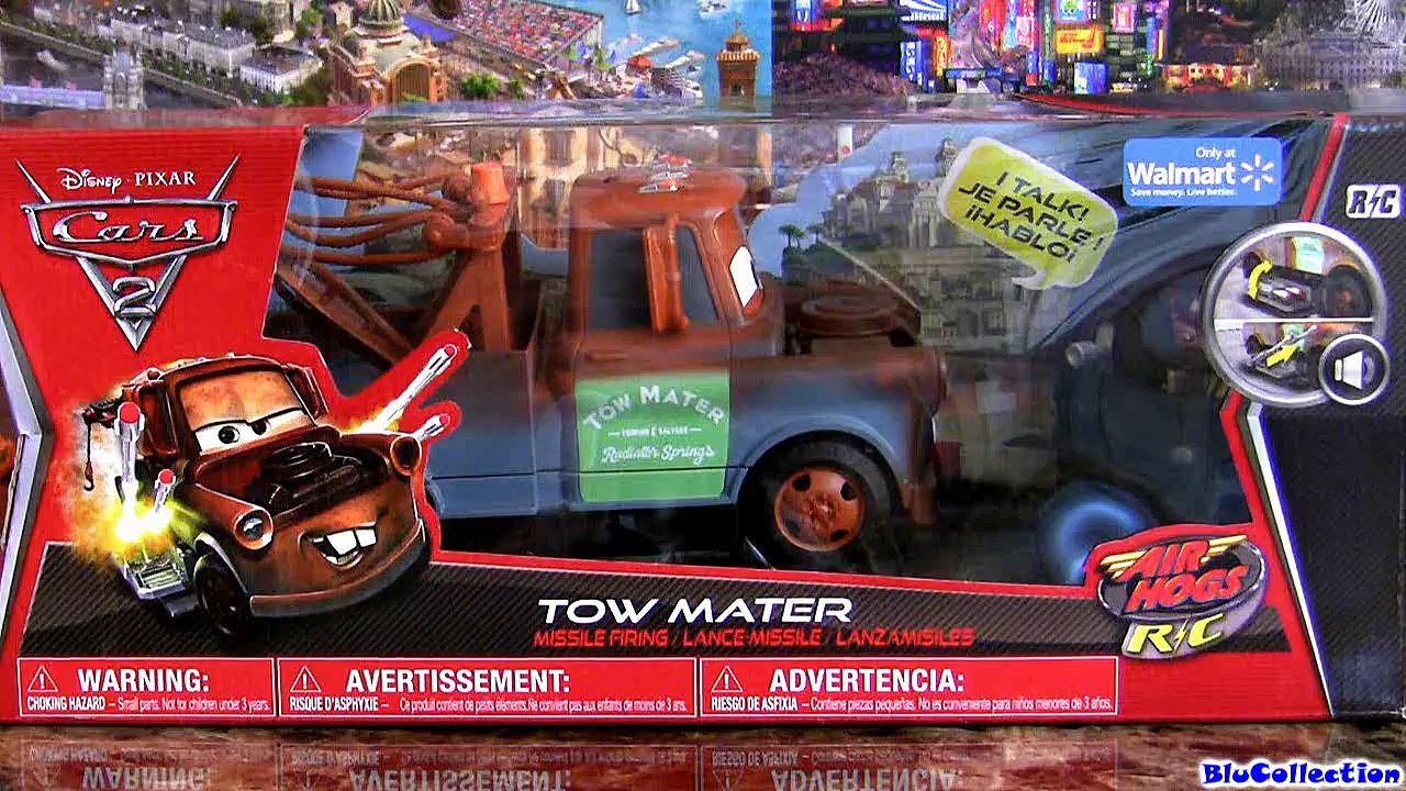 Air Hogs Tow Mater Missile Firing CARS 2 Remote Control Disney Talking Toy Review by Blucollection