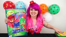 Coloring Owlette PJ Masks GIANT Coloring Book Page Crayola Crayons | COLORING WITH KiMMi THE CLOWN