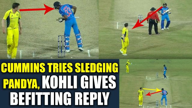 India vs Australia 3rd ODI: Hardik Pandya and Pat Cummins involved in sledging incident | Oneindia