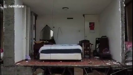 Spectacular drone footage shows effects of Mexico quake