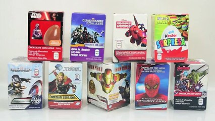Huevo kinder Spiderman, Iron Man, Thor, Tortugas Ninja en Español | JuguetesYSorpresas