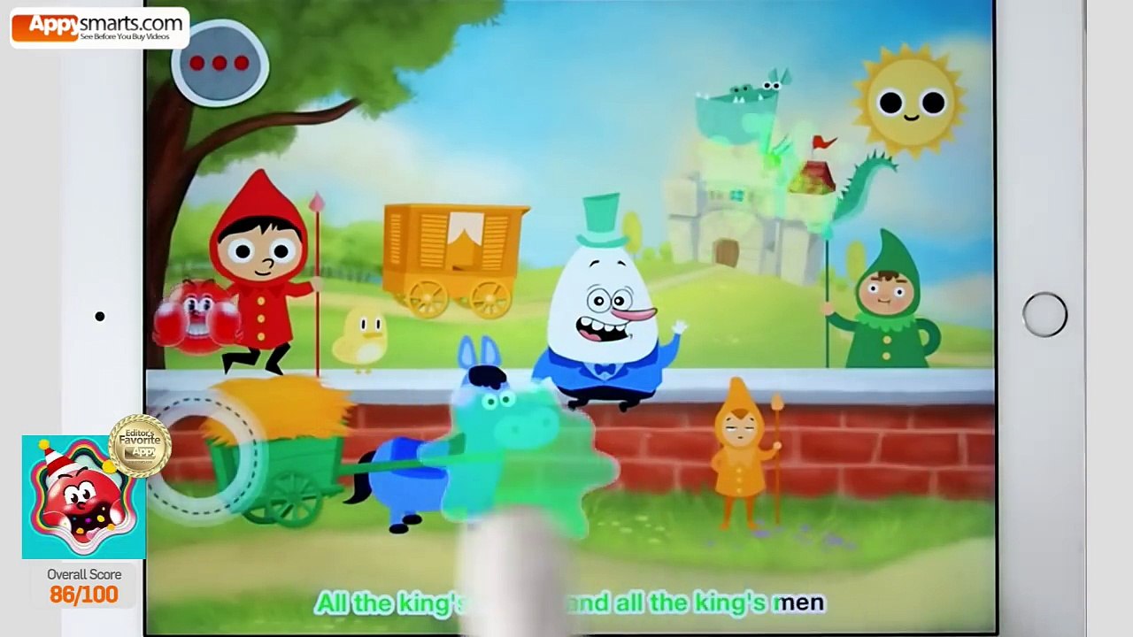 Humpty Dumpty - kids nursery rhyme piano game (part 1)