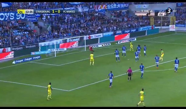 Adrien Thomasson Goal HD - Strasbourg 1-1 Nantes - 24.09.2017
