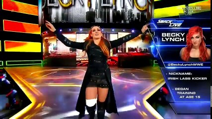Smackdown Live 07 11 17  Charlotte Flair & Becky Lynch vs Natalya & Tamina Snuka