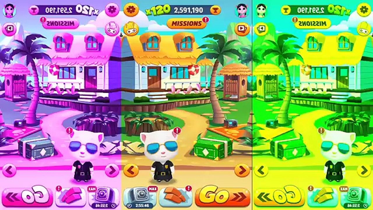 Talking Tom Gold Run Colors Reion: Agent Angela Catch the Raccoon