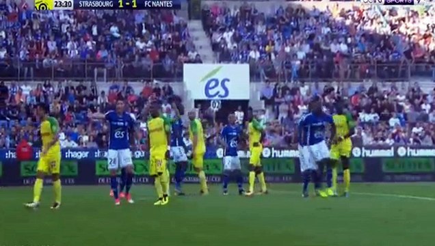 Leo Dubois Goal HD - Strasbourg 1-2 Nantes 24.09.2017