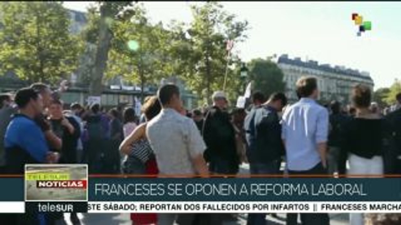 Miles de franceses exigen que se derogue la reforma laboral de Macron