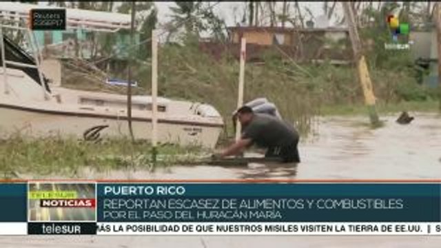 Puerto Rico registra escasez de alimentos, agua y combustible