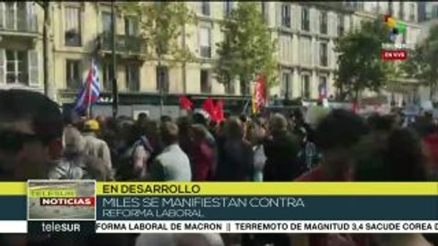 Francia: miles de personas marchan contra la reforma laboral en París