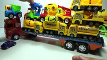 Baby Studio - mother truck transport alot of trucks | trucks toy