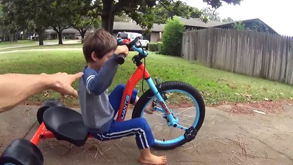 Axel Rides Big Tricycle