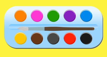 Learn Color with Pacman For Kids - Color Paint Palette - Fun Learning Video For Children