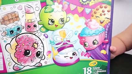 GIANT Shopkins Crayola Coloring Book | COLOR WITH KiMMi THE CLOWN