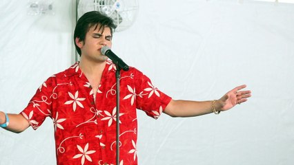 Taylor Rodriguez sings end of Peace In The Valley Elvis Week 2017