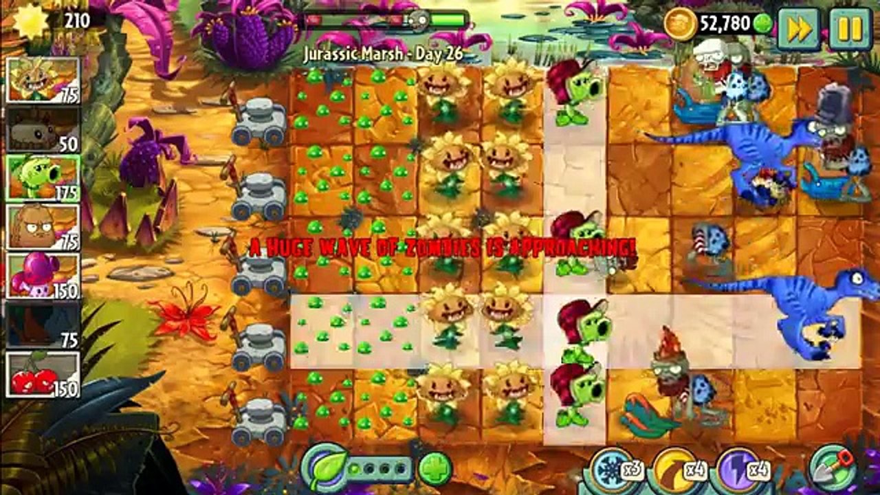 Plants vs Zombies 2 Jurassic Marsh Day 26