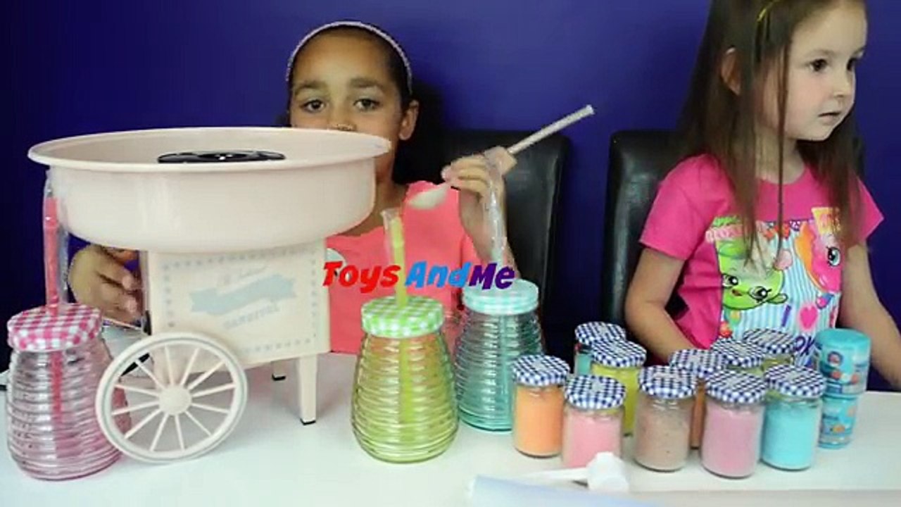 Cotton Candy Machine DIY Giant Candy Floss Lollipops Finding Dory Mashems Toy Opening