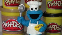 Play Doh Cookie Monster, how to make Chef Cookie Monster out of Play Doh
