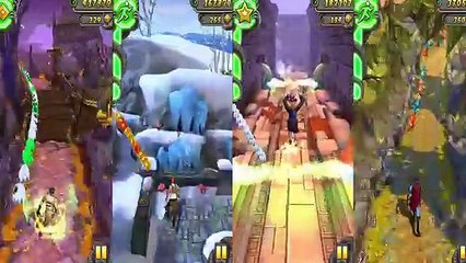 Temple Run 2: Spooky Summit VS Frozen Shadows VS Blazing Sands VS Sky Summit HD