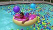 Fin Fun Mermaid Tail! Swimming with Giant Balls Shopkins Surprise Eggs MLP Pool Toys To See