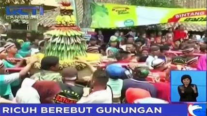 Tradisi Berebut Gunungan Berakhir Ricuh di Jawa Tengah