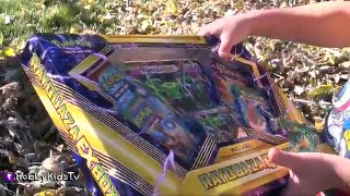 Giant Leaf Pile Surprise Toys! HobbyTiger Jumping Prizes by HobbyKidsTV