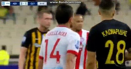 Marko Marin Yellow Card - AEK Athens FC 0-1 Olympiakos Piraeus 24/09/2017 HD