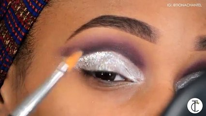 Glitter Cut Crease: Holographic Silver & Ombre Lips || Glitter Queen #4