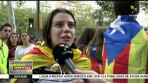 Catalanes mantienen sus marchas para repudiar agresiones de Madrid
