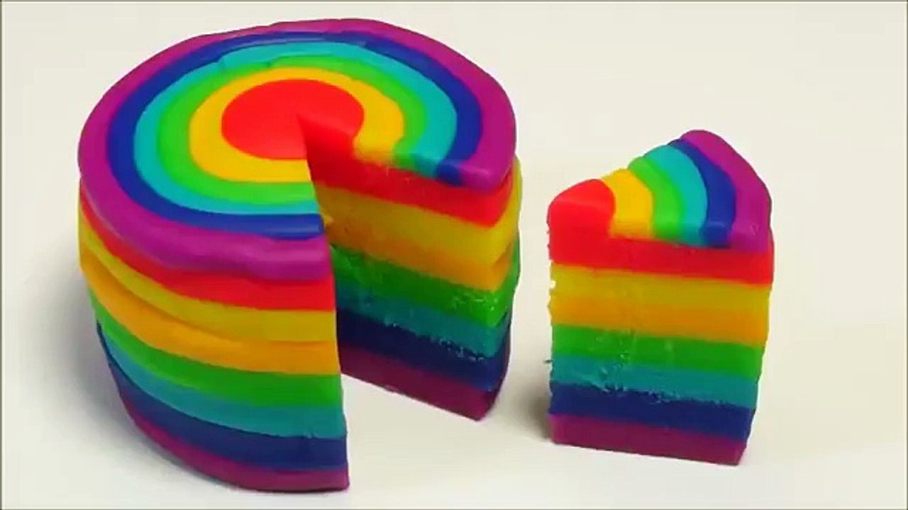 Make a Playdoh Rainbow Cake. How to make a Playdoh Rainbow cake. How to make a rainbow Playdoh cake.