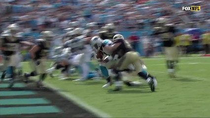 Cam Newton sneaks his way into the end zone for a quick touchdown
