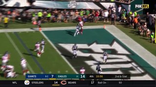 Odell Beckham haul in a one-handed grab for a touchdown.