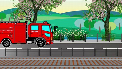 アンパンマンおもちゃアニメ ふみきり 消防車 消防列車 火事 電車 子供 キッズ 幼児向け 電車アニメ Fire Truck and Fire Train ,Railway Crossing