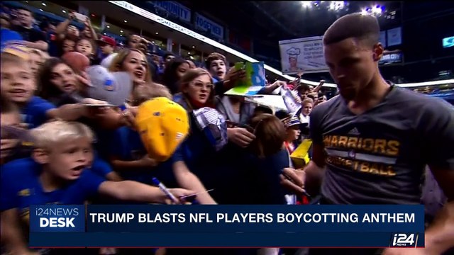 i24NEWS DESK | Trump blasts NFL players boycotting anthem | Sunday, September 24th 2017