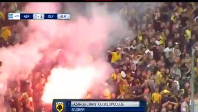 Lazaros Christodoulopoulos Goal HD - AEK Athens FC 1-2 Olympiakos Piraeus 24.09.2017