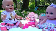 Куклы Пупсики Беби Борн купаются в Бассейне мультик с игрушками Видео с куклами для девочек