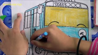 Disney coloring pages - tô màu xe bus/ | Nursery Rhymes
