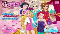 Disney Princess Perfect Day - Princess Elsa Anna Ariel Rapunzel Dress Up Game