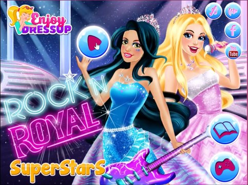 ♛ Barbie In Rock N Royal Superstars As Princess Courtney And Pop Star Erica - Dress Up Game