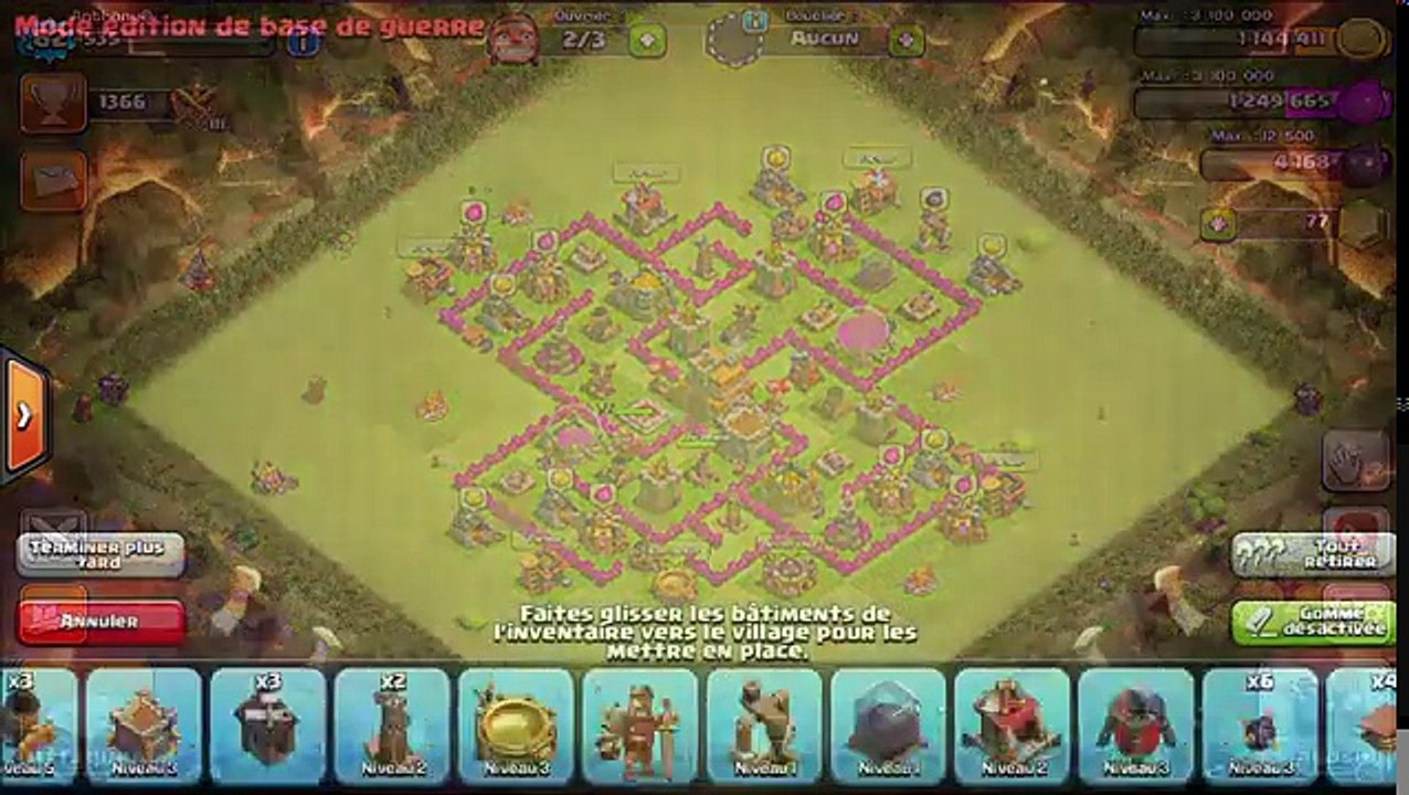 Village HDV 7 - Rush/GDC: HDV 7 avec 3 Anti Aeriennes, Performant & Design! - Clash Of Clans