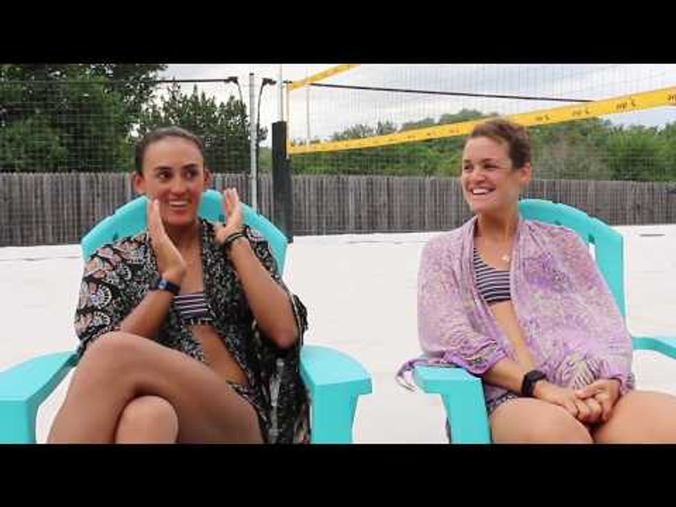 Geena Urango and Angela Bensend Before AVP Austin Open